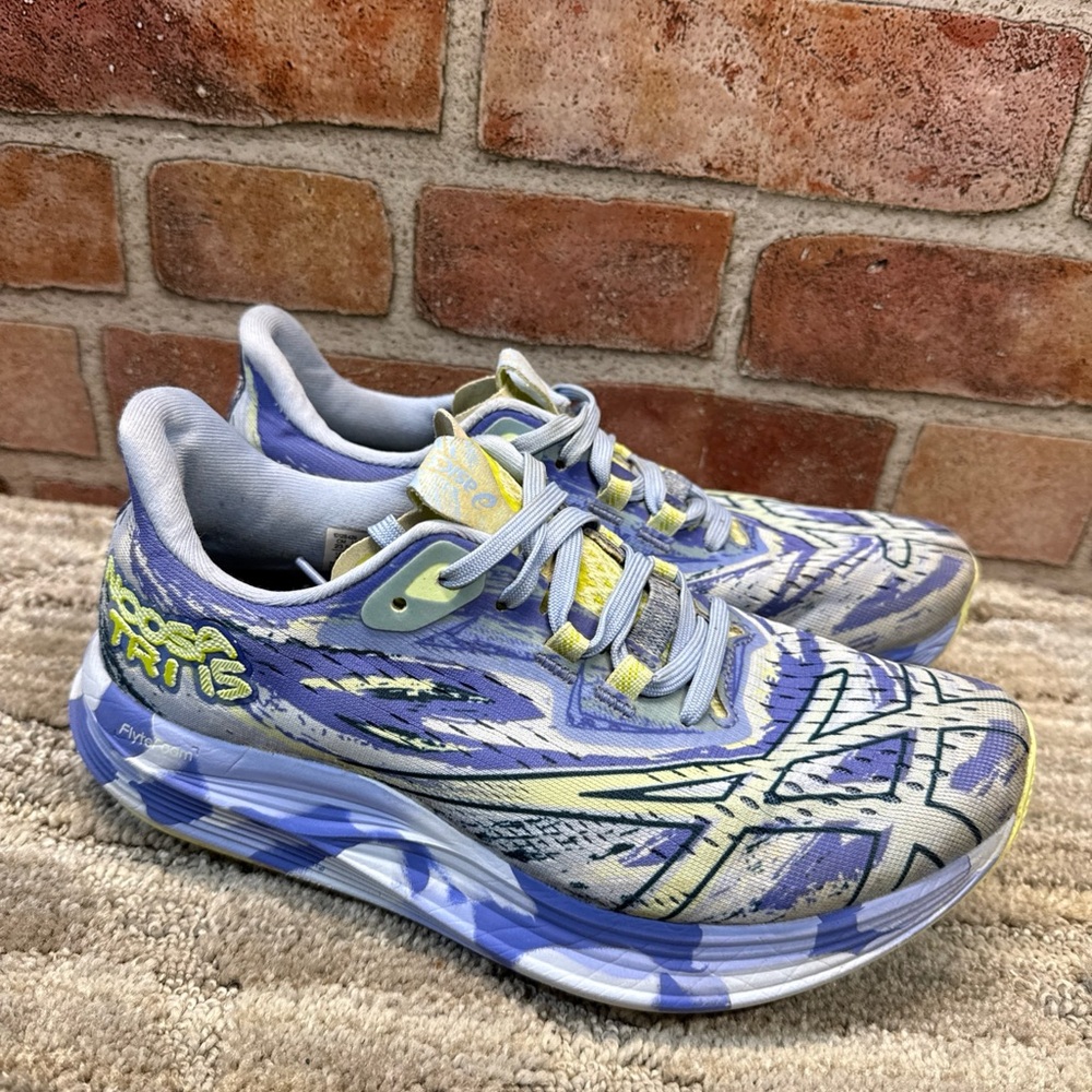 Asics Gel-Nimbus 15 Purple and Yellow Sneakers women’s Sz 6.5